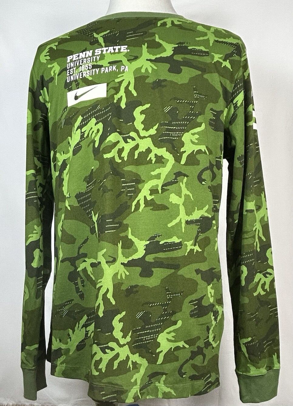 Penn State Camo Shirt Men’s Large The Nike Tee Green PSU College 100% Cotton